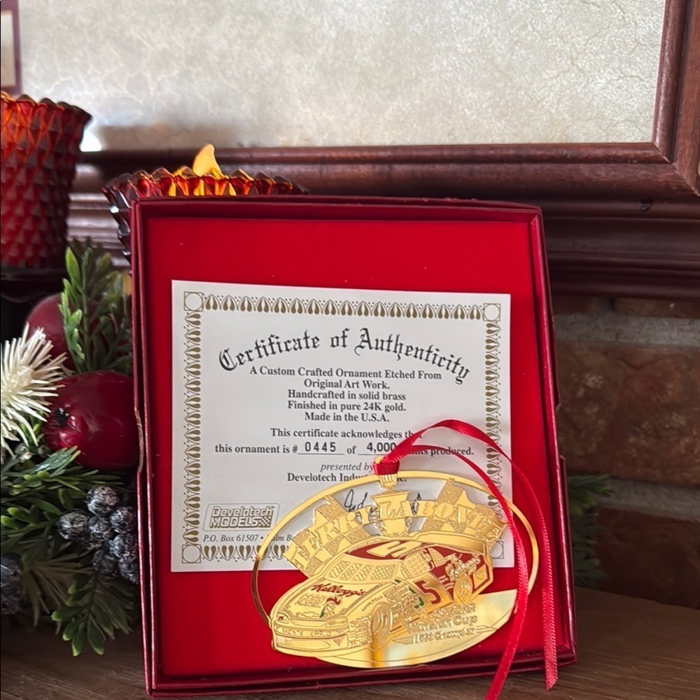 1996 Terry Labonte NASCAR Winston Cup Championship 24K Gold Ornament Collectible